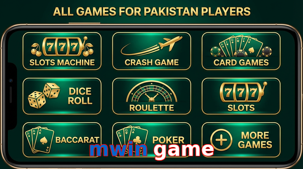 Main screen of Mwin Game games page for PK players